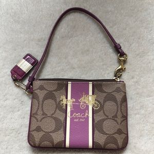 Patent Leather Coach Wristlet